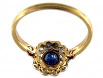 Sapphire & Diamond Open Cluster Edwardian Ring