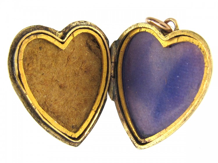 9ct Gold & Paste Heart Locket