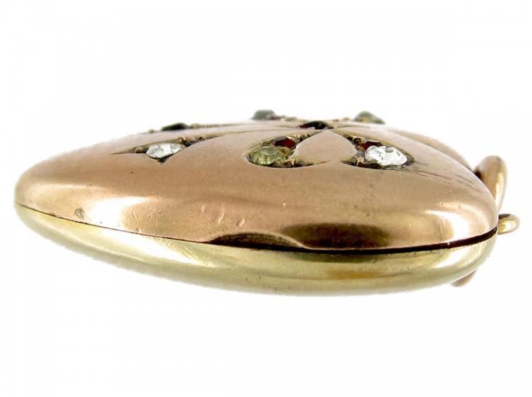9ct Gold & Paste Heart Locket