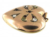 9ct Gold & Paste Heart Locket