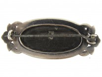 Edwardian Silver, Blue Enamel & Marcasite Flowers in Basket Brooch