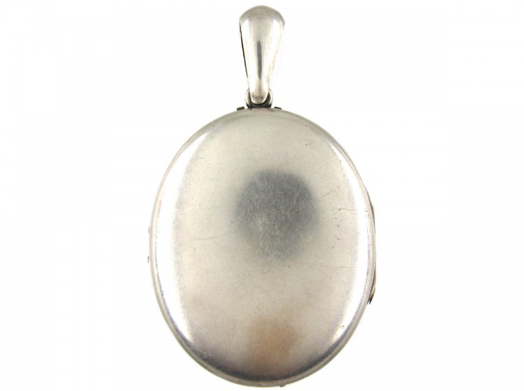 Victorian Silver & Gold Overlay Butterfly Locket