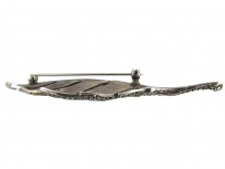Silver & Marcasite Leaf Brooch
