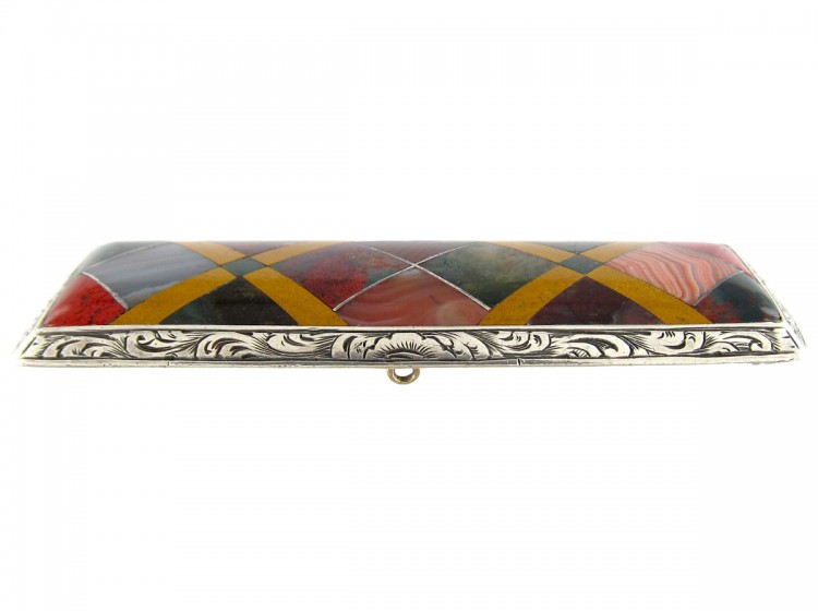 Victorian Silver & Agate Scottish Brooch