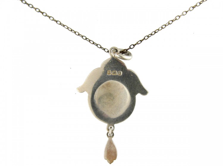 Art Nouveau Silver & Enamel Pendant by James Fenton