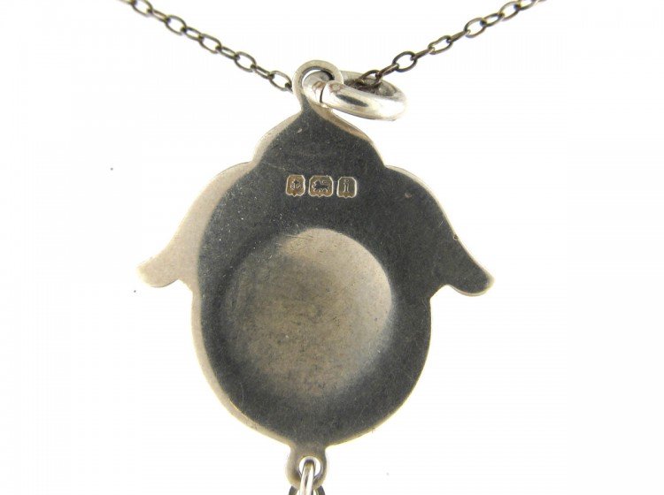 Art Nouveau Silver & Enamel Pendant by James Fenton