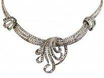 Silver & Marcasite Festoon Necklace