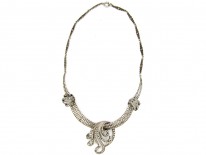 Silver & Marcasite Festoon Necklace