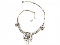 Silver & Marcasite Festoon Necklace