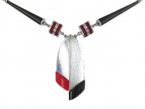 Jakob Bengel Art Deco Metal & Bakelite Necklace