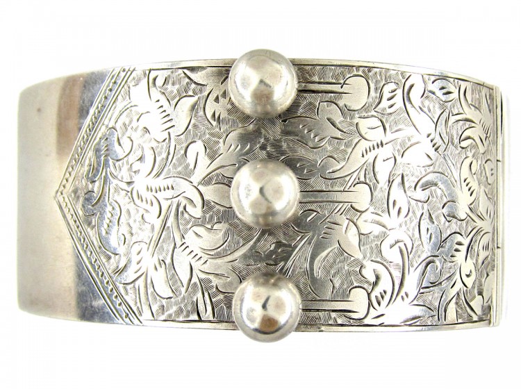 Victorian Silver Stud Bangle