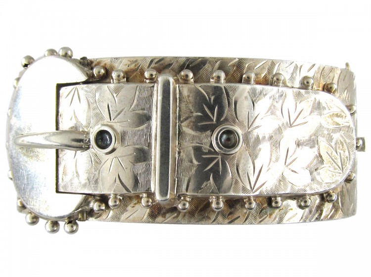 Victorian Silver Buckle Bangle