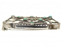 Theodor Fahrner Rock Crystal Turqouise Silver Brooch