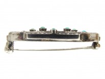 Theodor Fahrner Rock Crystal Turqouise Silver Brooch
