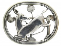 Georg Jensen Silver Deer Brooch