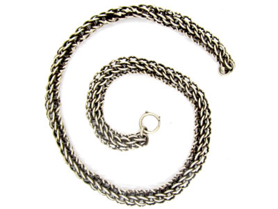 Victorian Silver Woven Collar