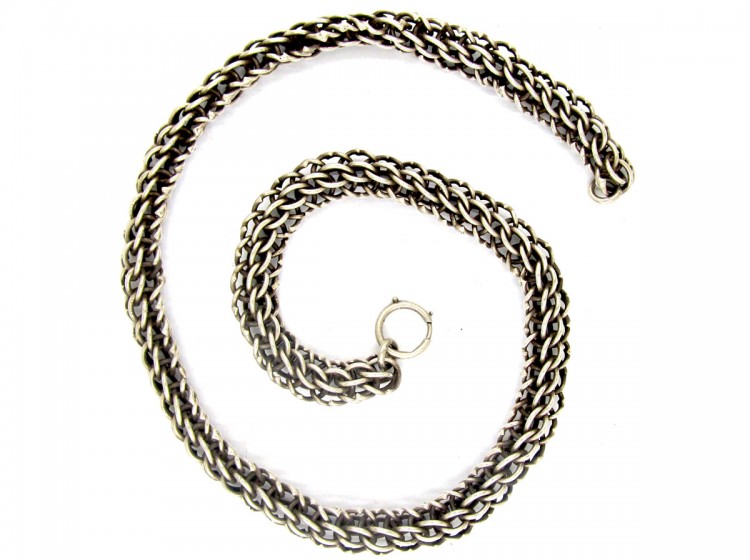 Victorian Silver Woven Collar