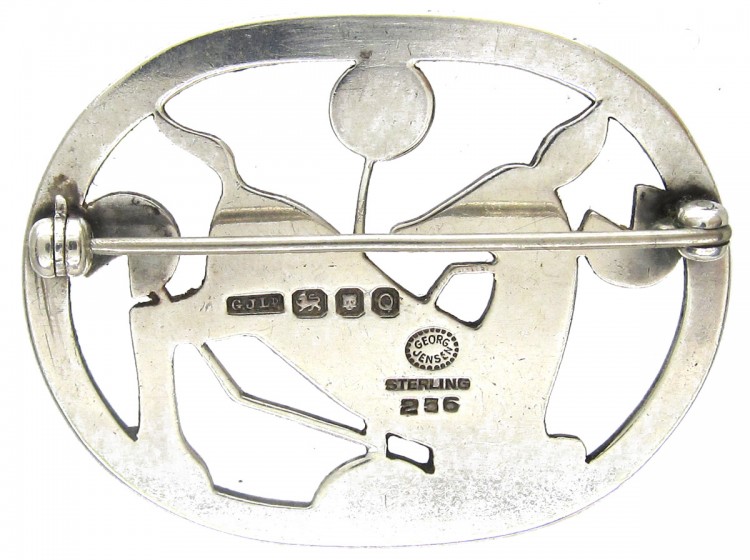 Georg Jensen Silver Deer Brooch