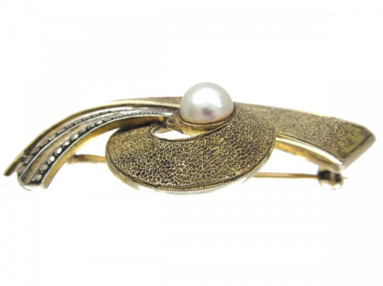 Theodor Fahrner Silver & Marcasite Brooch