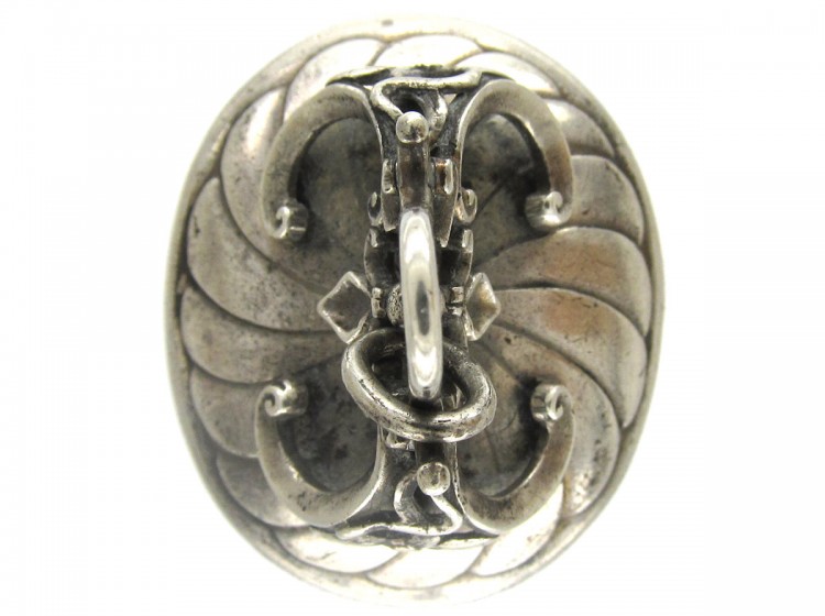 Large Georgian Silver & Carnelian Crested Seal