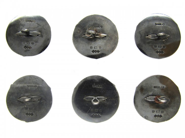 Silver & Enamel Buttons by Liberty & Co.
