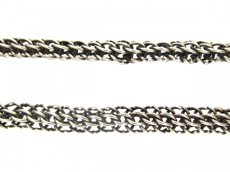 Victorian Silver Woven Collar