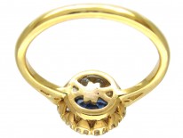 Edwardian Sapphire & Diamond Cluster Ring