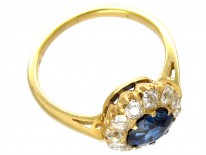Edwardian Sapphire & Diamond Cluster Ring