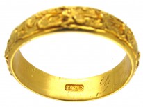 22ct Gold Oak Leaf Design Victorian Ring