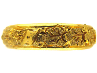 22ct Gold Oak Leaf Design Victorian Ring