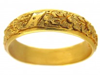 22ct Gold Oak Leaf Design Victorian Ring