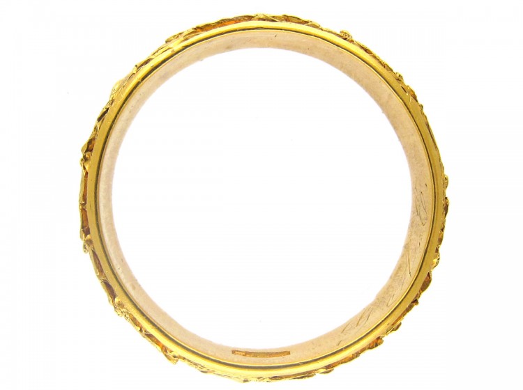 22ct Gold Oak Leaf Design Victorian Ring