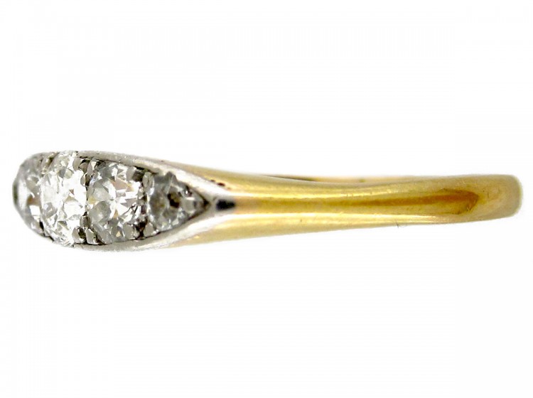 Five Stone Diamond Art Deco Ring
