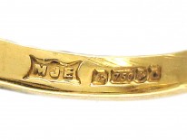 Art Nouveau Emerald & Diamond Twist Ring