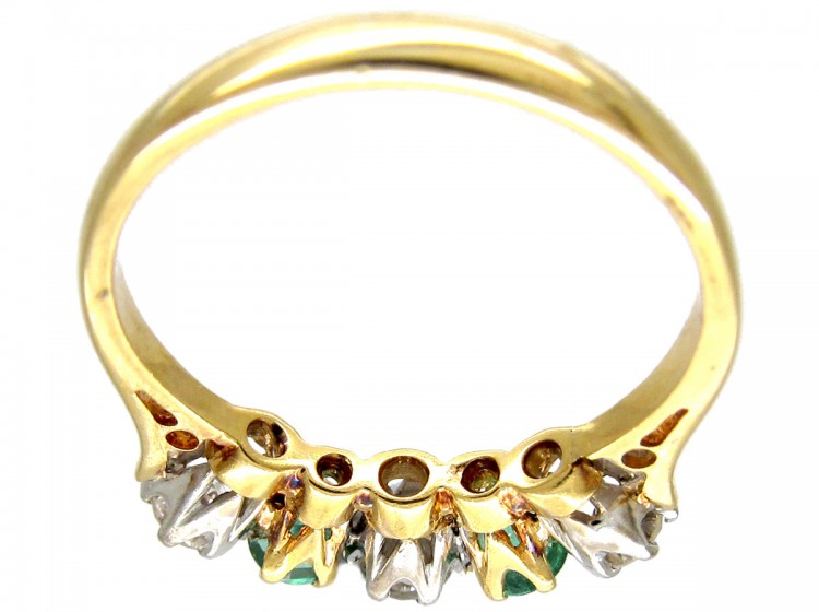 Emerald & Diamond Five Stone Ring