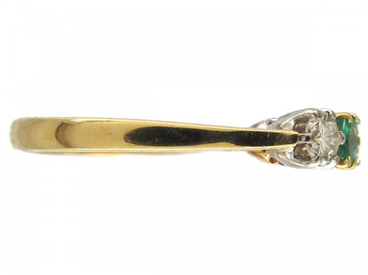 Emerald & Diamond Five Stone Ring