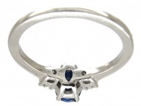 Sapphire & Diamond Three Stone Ring