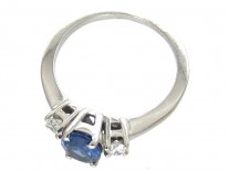 Sapphire & Diamond Three Stone Ring
