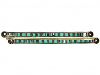 Art Deco Silver, Green & White Paste Brooch