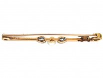 Edwardian Diamond & Natural Pearl Brooch