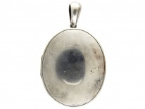 Victorian Silver & Enamel Oval Locket
