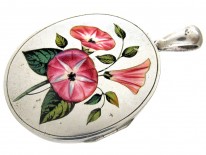 Victorian Silver & Enamel Oval Locket