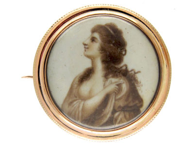 Georgian Gold Miniature Brooch