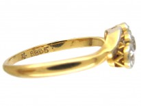 Three Stone Diamond Crossover Ring