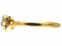 Three Stone Diamond Crossover Ring