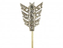 Edwardian 15ct Gold & Platinum Diamond Arrow Brooch