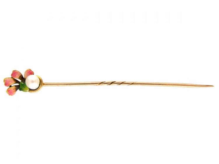 Jubilee Enamel 15ct Gold Stick Pin