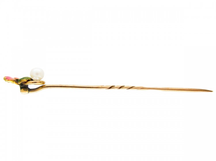 Jubilee Enamel 15ct Gold Stick Pin