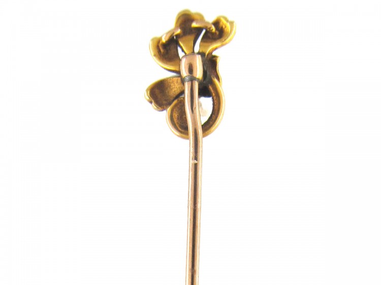 Jubilee Enamel 15ct Gold Stick Pin