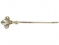 Edwardian Diamond Set Fleurs de Lys Brooch
